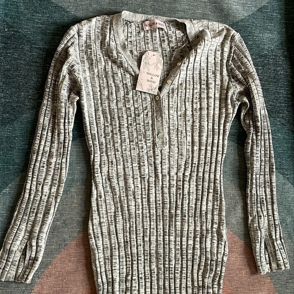 NWT Willow & Wind Gray Ribbed Dress - Picture 8 of 9